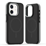 Per iPhone 11 Custodia per telefono MagSafe Dual-Color Skin Feel (Nero Grigio)
