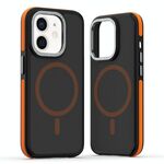 Per iPhone 11 Custodia per telefono MagSafe Dual-Color Skin Feel (nero arancione)