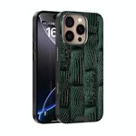 Per iPhone 16 Pro ABEEL Beast Pattern 6D Micro-Embossed MagSafe Custodia per telefono in vera pelle (verde)