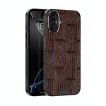 Per iPhone 16 Plus ABEEL Beast Pattern 6D Micro-Embossed MagSafe Custodia per telefono in vera pelle (marrone)