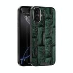 Per iPhone 16 Plus ABEEL Beast Pattern 6D Micro-Embossed MagSafe Custodia per telefono in vera pelle (verde)