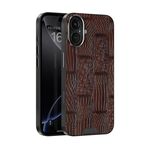 Per iPhone 16 ABEEL Beast Pattern 6D Micro-Embossed MagSafe Custodia per telefono in vera pelle (marrone)