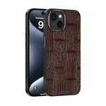 Per iPhone 15 Plus ABEEL Beast Pattern 6D Micro-Embossed MagSafe Custodia per telefono in vera pelle (marrone)