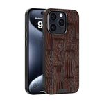 Per iPhone 14 Pro ABEEL Beast Pattern 6D Micro-Embossed MagSafe Custodia per telefono in vera pelle (marrone)