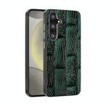 Per Samsung Galaxy S24+ 5G ABEEL Beast Pattern 6D Micro-Embossed MagSafe Custodia per telefono in vera pelle (verde)