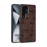 Per Samsung Galaxy S25 Ultra 5G ABEEL Beast Pattern 6D Micro-Embossed MagSafe Custodia per telefono in vera pelle (marrone)