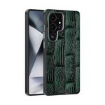 Per Samsung Galaxy S25 Ultra 5G ABEEL Beast Pattern 6D Micro-Embossed MagSafe Custodia per telefono in vera pelle (verde)
