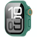 Per Apple Watch Series 10 46mm Passa a Ultra 49mm Pellicola temperata Cassa per orologio con pulsante integrato in PC (verde)