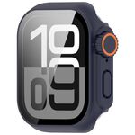 Per Apple Watch Series 9/8/7 41mm Passa a Ultra 49mm Pellicola temperata Cassa per orologio con pulsante integrato in PC (blu notte)