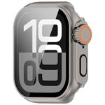 Per Apple Watch Series 6/5/4/SE/SE2 40mm Passa a Ultra 49mm Pellicola temperata Cassa per orologio con pulsante PC integrato (colore acciaio titanio)