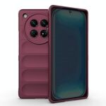 Per Infinix Zero 40 5G Global Magic Shield TPU + custodia per telefono in flanella (rosso vino)