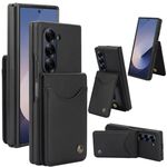 Per Samsung Galaxy Z Fold6 AwQuer AW006-R20 RFID Vertical Flip Card Bag Holder Custodia in pelle per telefono (nero)