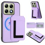 Per Xiaomi 14T CX01 Custodia per telefono con porta carte magnetico Magsafe staccabile (viola chiaro)