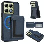 Per Xiaomi 14T CX01 Custodia per telefono con porta carte magnetico Magsafe staccabile (blu scuro)