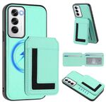 Per OPPO Reno12 Global CX01 Custodia per telefono con custodia magnetica Magsafe staccabile (verde menta)