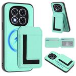 Per Redmi Note 14 Pro+ 5G CX01 Custodia per telefono con custodia magnetica Magsafe staccabile (verde menta)