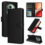 Per OPPO Reno12 F 4G / 5G Custodia per telefono in pelle multifunzionale con 3 slot per schede (nero)