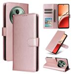 Per OPPO Reno12 F 4G / 5G Custodia per telefono in pelle multifunzionale con 3 slot per schede (oro rosa)