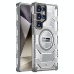 Per Samsung Galaxy S24 Ultra 5G wlons Explorer Series PC Hybrid TPU MagSafe Custodia magnetica (grigio)
