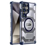 Per Samsung Galaxy S24 Ultra 5G wlons Explorer Series PC Hybrid TPU MagSafe Custodia magnetica (blu)