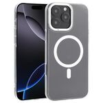 Per iPhone 16 Pro Max DFANS DESIGN Custodia per telefono con cornice per obiettivo in metallo MagSafe (trasparente)