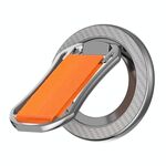Supporto per telefono MagSafe con anello magnetico pieghevole da polso multifunzionale (arancione + grigio)
