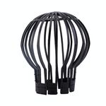 Copertura protettiva per filtro da giardino per sistema di drenaggio, tubo di drenaggio, imbuto di drenaggio, stile: sferico (nero)
