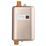 Scaldabagno elettrico senza serbatoio da 3000 W per cucina e bagno, spina USA (oro)