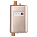 Scaldabagno elettrico senza serbatoio da 3000 W per cucina e bagno, spina UE (oro)