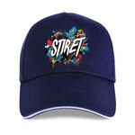Cappello con visiera in poliestere e cotone con fibbia in acciaio, stampa su richiesta (blu navy)