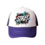 Cappello con visiera in tessuto a rete di spugna con stampa su richiesta (viola)
