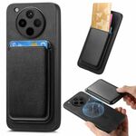 Per OPPO Find X8 Pro Retro Magsafe Card Bag PU Cover posteriore Custodia per telefono (nero)