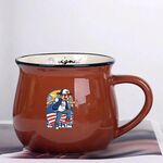 Tazza da acqua con stampa in ceramica con pancia grande per ragazzo Stampa su richiesta (caffè)