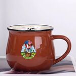Tazza per acqua con stampa a palloncino in ceramica con pancia grande Stampa su richiesta (caffè)