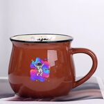 Tazza da acqua con stampa in ceramica a forma di astronauta, grande pancia, stampa su richiesta (caffè)