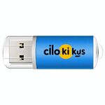 Unità flash USB 2.0 in metallo colorato Stampa su richiesta, memoria: 32 GB (blu)