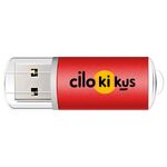 Unità flash USB 2.0 in metallo colorato Stampa su richiesta, memoria: 128 GB (rosso)