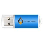 Unità flash USB 2.0 in metallo colorato Stampa su richiesta, memoria: 16 GB (blu)