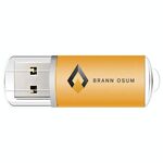 Unità flash USB 2.0 in metallo colorato Stampa su richiesta, memoria: 16 GB (giallo)