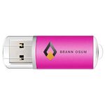 Chiavetta USB 2.0 in metallo colorato Stampa su richiesta, Memoria: 32 GB (Rosa rossa)