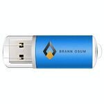 Unità flash USB 2.0 in metallo colorato Stampa su richiesta, memoria: 64 GB (blu)