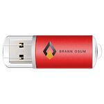 Unità flash USB 2.0 in metallo colorato Stampa su richiesta, memoria: 128 GB (rosso)