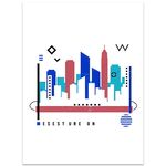 Stampa decorativa su tela senza cornice EPSON Inkjet 320g su richiesta, dimensioni: 13x18 cm (città)