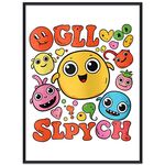 Dipinto decorativo con stampa su cornice PS su richiesta, dimensioni: 15x20 cm (faccia buffa)