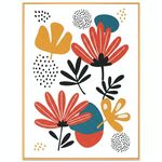 Dipinto decorativo con cornice in lega di alluminio, stampa su richiesta, dimensioni: 15x20 cm (fiori)