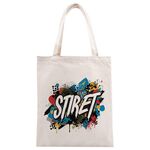 Borsa in tela stampata con alfabeto, stampa su richiesta, dimensioni: 25x20 cm (beige)