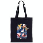 Borsa a mano in tela stampata per ragazzo, stampa su richiesta, dimensioni: 25x20 cm (nero)