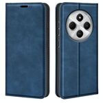 Per Xiaomi Redmi 14C 4G Retro-skin Custodia in pelle con ventosa magnetica (blu scuro)