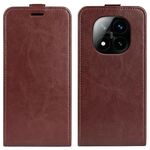 Per Xiaomi Redmi Note 14 Pro+ 5G R64 Texture Custodia per telefono in pelle con flip verticale singolo (marrone)