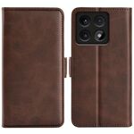 Per Xiaomi 14T Custodia per telefono in pelle con fibbia magnetica orizzontale a doppio lato (marrone)